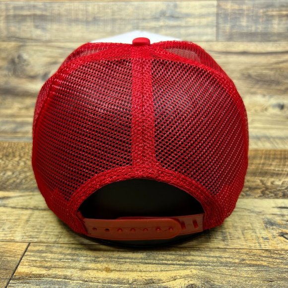 Shell Mens Trucker Hat Red Snapback 1930 Vintage Logo Gas Oil Retro Baseball Cap - Picture 5 of 8